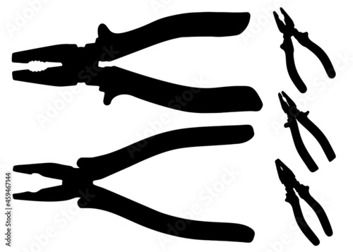 Pliers assortment. Vector image.
