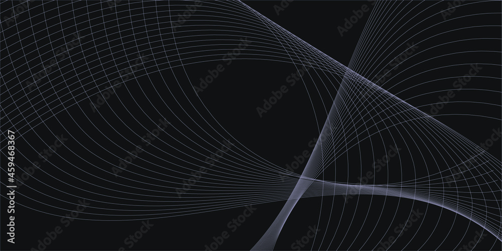 Black and White Abstract Background With Wave Black and White Abstract Background With Wave