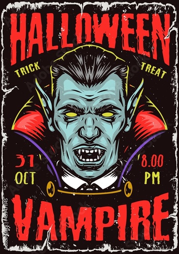 Halloween party colorful poster
