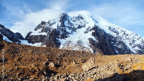 mount Salkantay or Salcantay Andes mountains in Peru