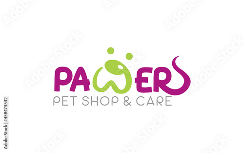Illustration vector graphic of paw clinic and care business logo design template