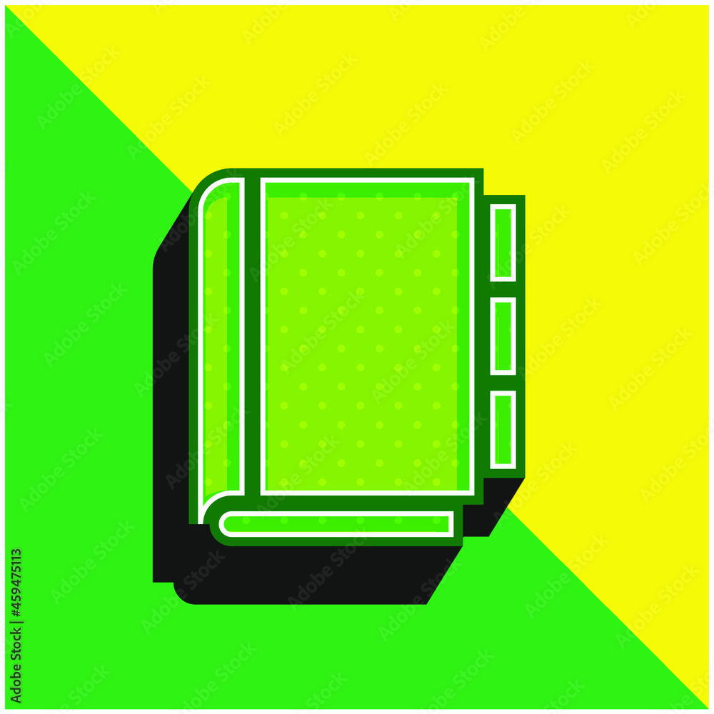Appointment Book Green and yellow modern 3d vector icon logo Appointment Book Green and yellow modern 3d vector icon logo