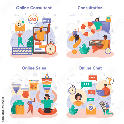 Professional consulting online service set. Research and recommendation.