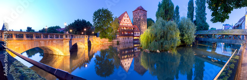 Historical part of the old town of Nuremberg, Franconia, Germany.