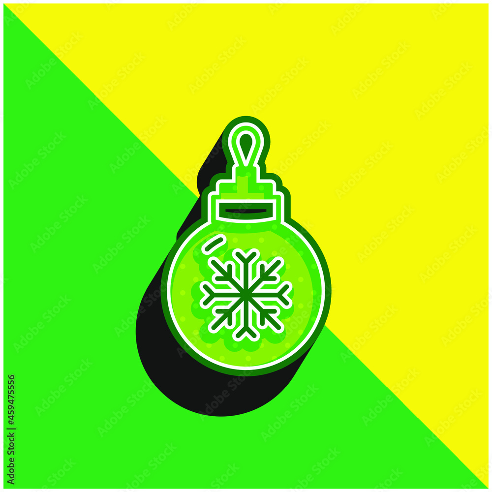 Bauble Green and yellow modern 3d vector icon logo