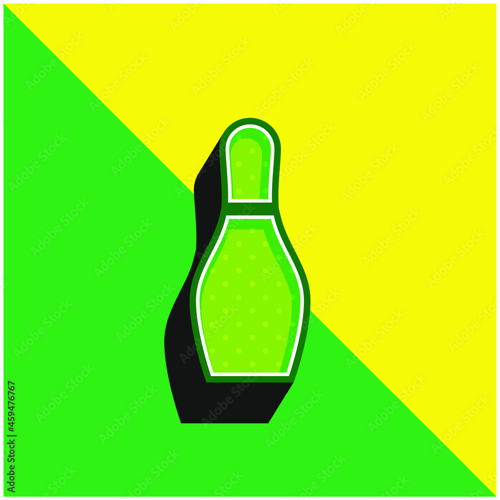 Bowling Green and yellow modern 3d vector icon logo Bowling Green and yellow modern 3d vector icon logo