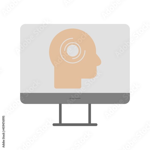 Online Psychology Flat Icon Design