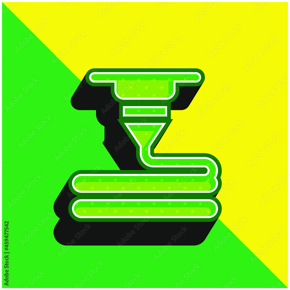 3d Printer Green and yellow modern 3d vector icon logo 3d Printer Green and yellow modern 3d vector icon logo