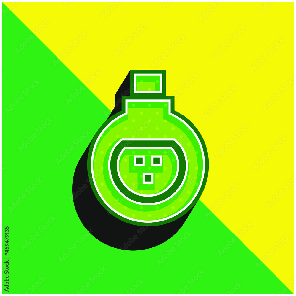 Antidote Green and yellow modern 3d vector icon logo Antidote Green and yellow modern 3d vector icon logo