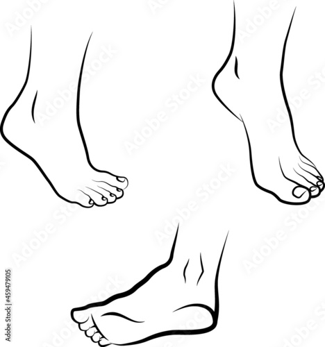 simple sketch of human feet