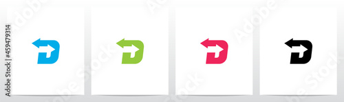 Exchange Arrows On Letter Logo Design D