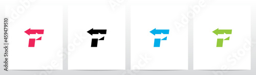 Exchange Arrows On Letter Logo Design F
