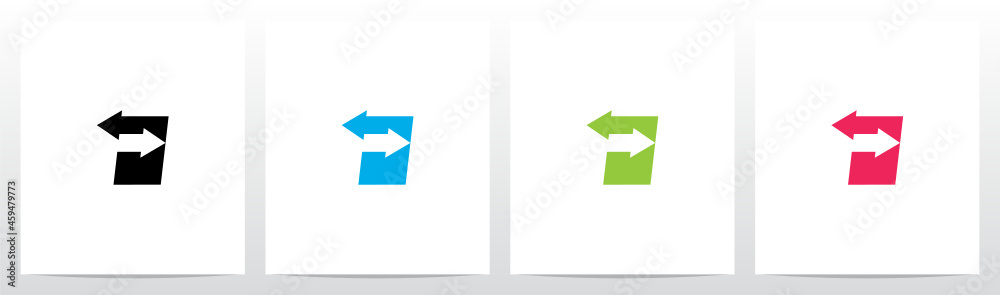 Exchange Arrows On Letter Logo Design I Exchange Arrows On Letter Logo Design I