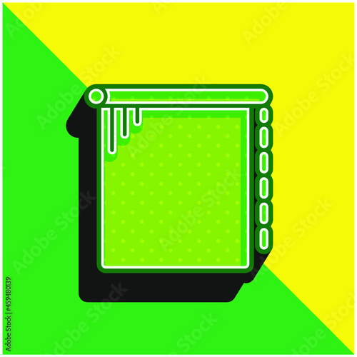 Blind Green and yellow modern 3d vector icon logo