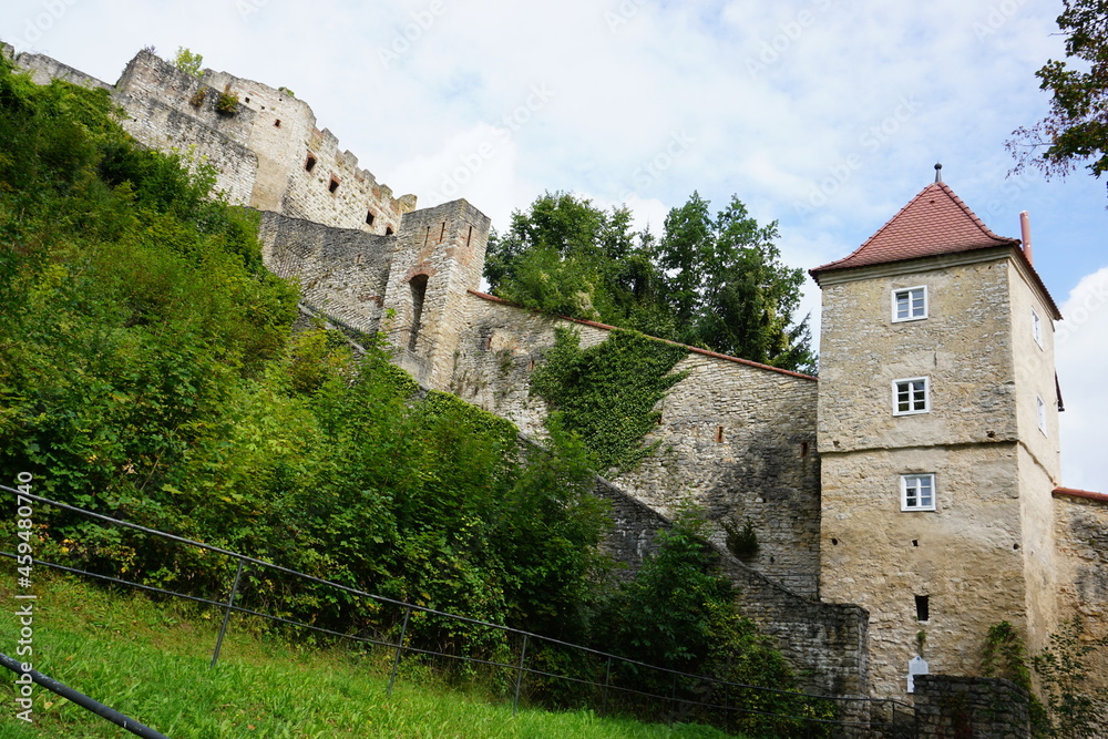Burg, Burgruine in Pappenheim, Franken, Mittelfranken, Bayern