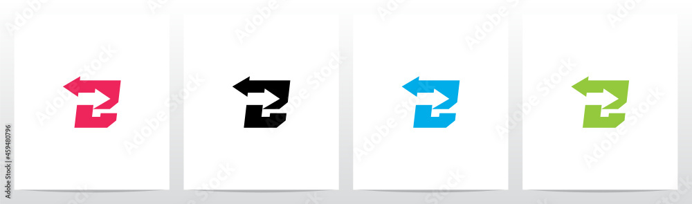 Exchange Arrows On Letter Logo Design Z Exchange Arrows On Letter Logo Design Z