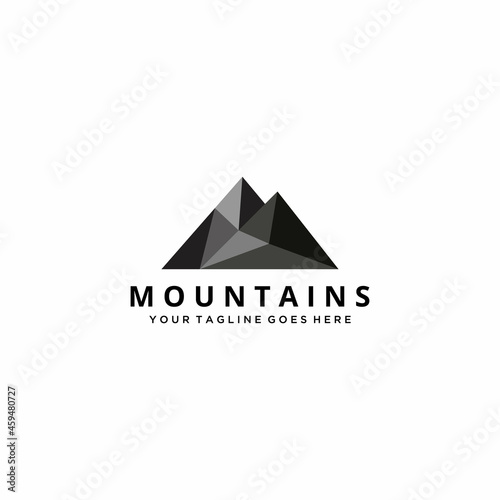 Creative modern Illustration Simple Mountain Logo Design Vector