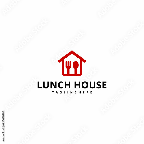 Creative modern minimalist food restaurant sign logo design template 