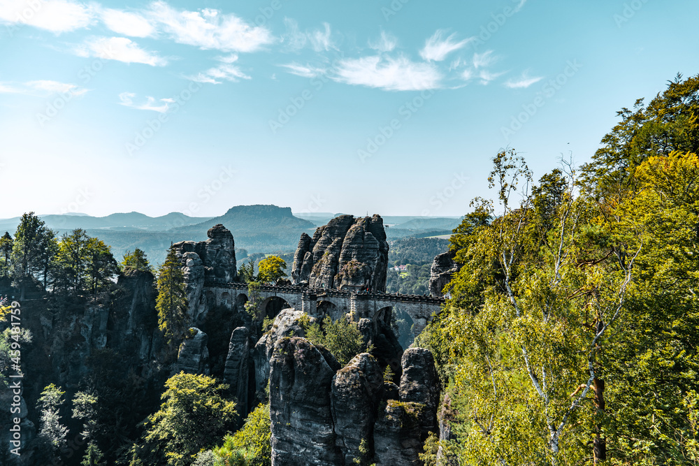 Wundervoller Blick auf die Basteibrücke 3 - Sächsiche Schweiz
