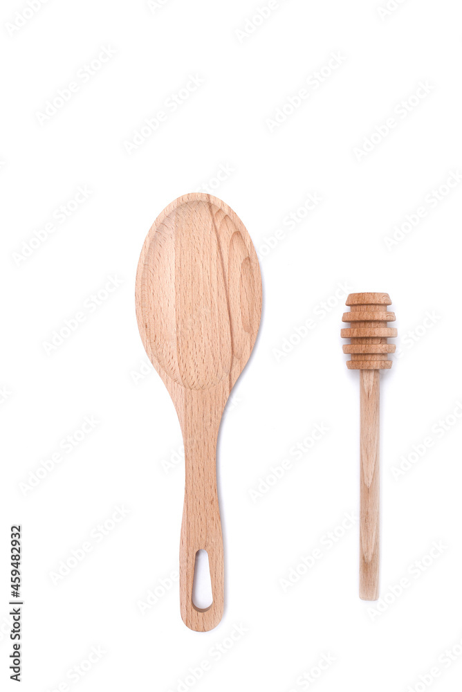 wooden spoon isolated on white. two wooden kitchen spoons for honey isolated on white background wooden spoon isolated on white. two wooden kitchen spoons for honey isolated on white background