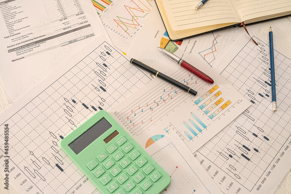 business report graph or charts investment analysis, finance concept business report graph or charts investment analysis, finance concept