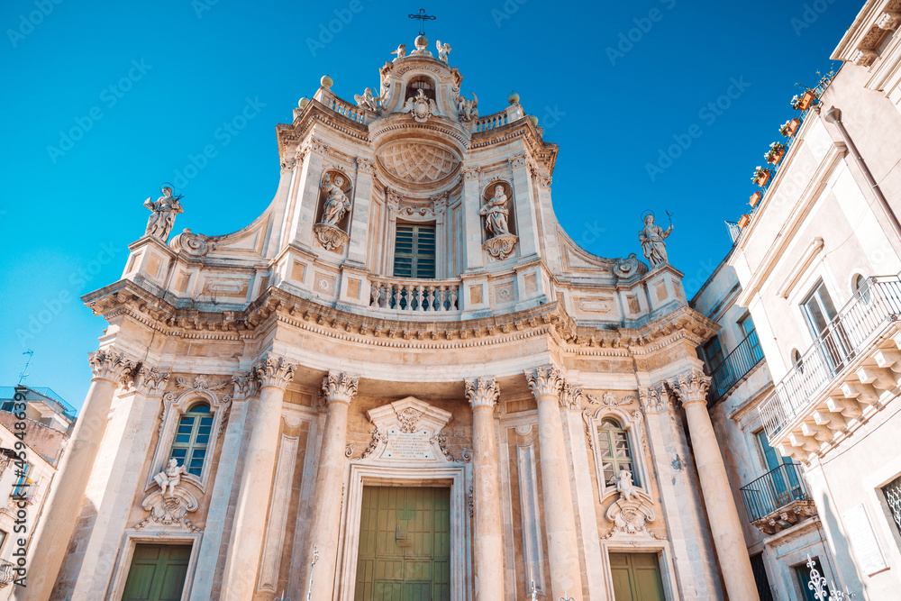 Traditional Cathedral building in Catania, Italy