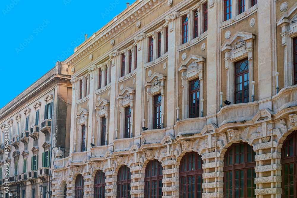 Obraz premium Antique building view in Old Town Catania, Italy