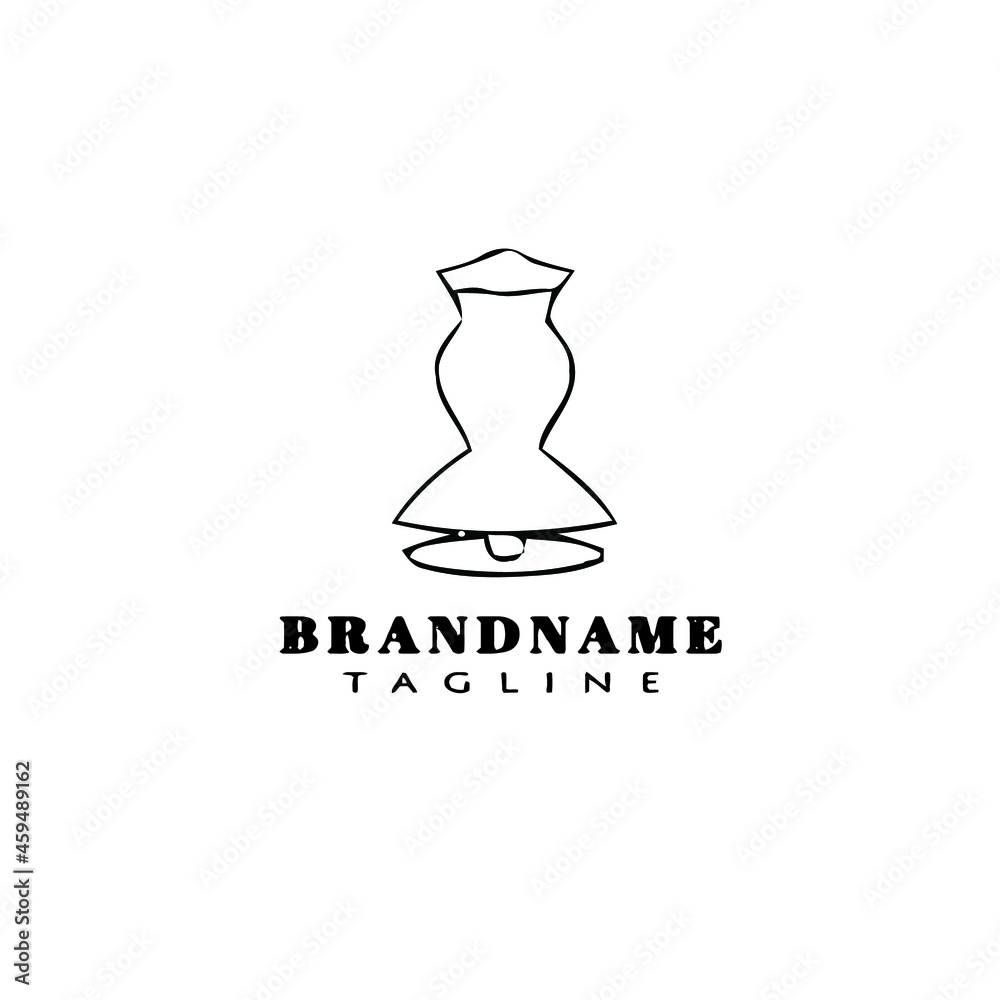bridesmaid logo cartoon icon design template black simple vector illustration