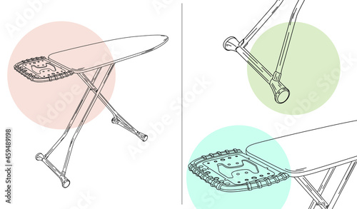 ironing board vector illustration on white background