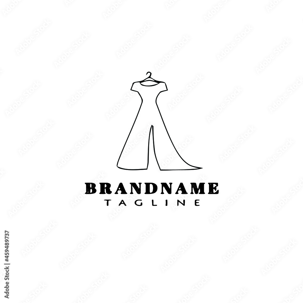 bridesmaid logo cartoon icon design cute black isolated vector illustration