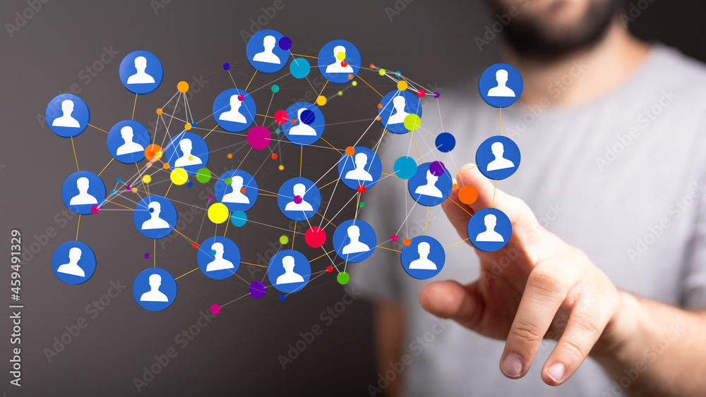 Neural network concept. Connected cells with links. Neural network concept. Connected cells with links.