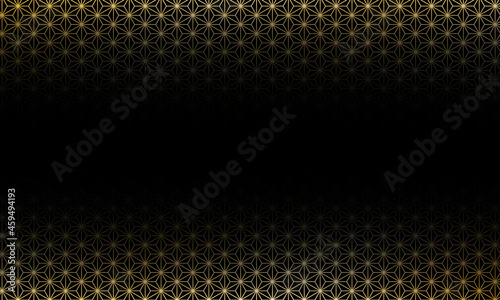 土用の丑　背景・和柄・麻の葉・黒・金色・伝統・模様	