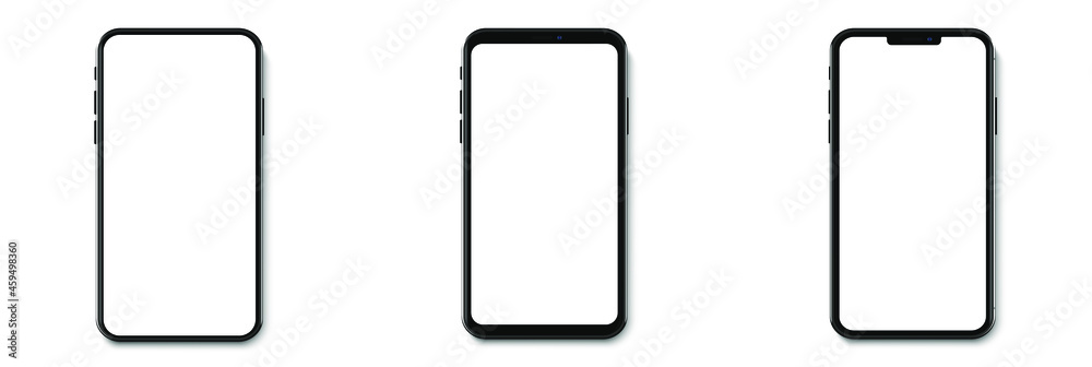 Smartphone set. Mobile phone Template. Telephone. Realistic vector illustration of Digital devices. 3D. Smartphone set. Mobile phone Template. Telephone. Realistic vector illustration of Digital devices. 3D.