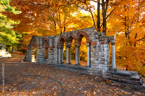 Beautiful fall colours at the Mackenzie King Estate in Gatineau Park, Quebec, Canada