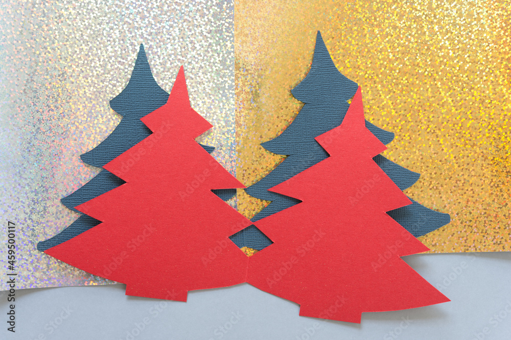 christmas tree made of paper