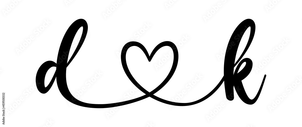 dk, kd, letters with heart Monogram, monogram wedding logo. Love icon, couples Initials, lower case, connecting HEART, home decor, dk, kd, letters with heart Monogram, monogram wedding logo. Love icon, couples Initials, lower case, connecting HEART, home decor,