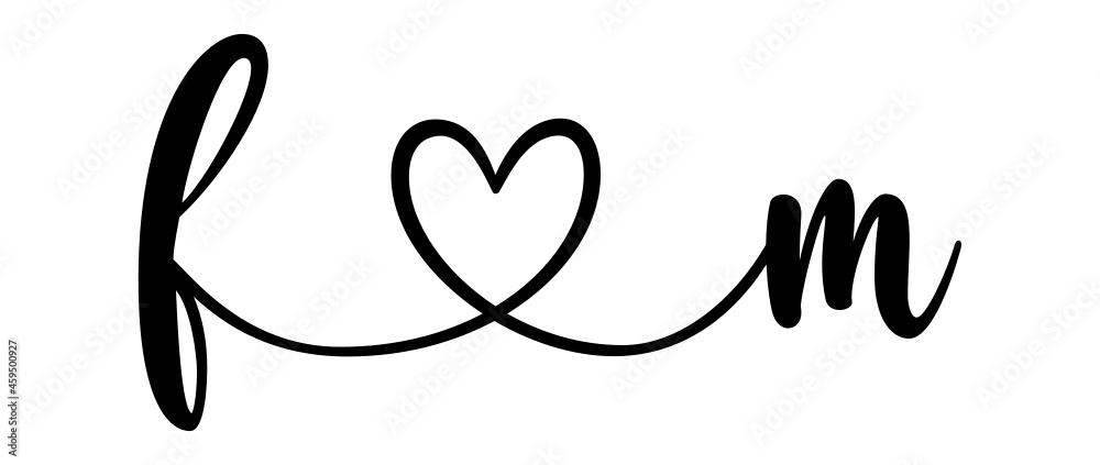 fm, mf, letters with heart Monogram, monogram wedding logo. Love icon, couples Initials, lower case, connecting HEART, home decor, fm, mf, letters with heart Monogram, monogram wedding logo. Love icon, couples Initials, lower case, connecting HEART, home decor,