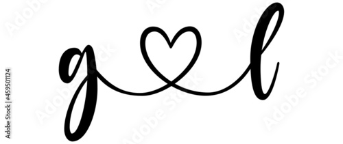 gl, lg, letters with heart Monogram, monogram wedding logo. Love icon, couples Initials, lower case, connecting HEART, home decor,