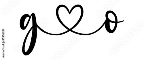 go, og, letters with heart Monogram, monogram wedding logo. Love icon, couples Initials, lower case, connecting HEART, home decor,