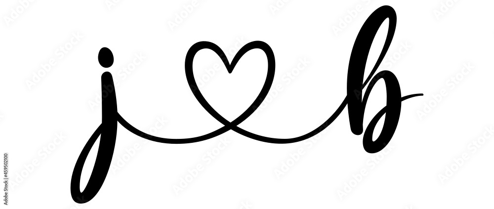 jb, bj, letters with heart Monogram, monogram wedding logo. Love icon, couples Initials, lower case, connecting HEART, home decor, jb, bj, letters with heart Monogram, monogram wedding logo. Love icon, couples Initials, lower case, connecting HEART, home decor,