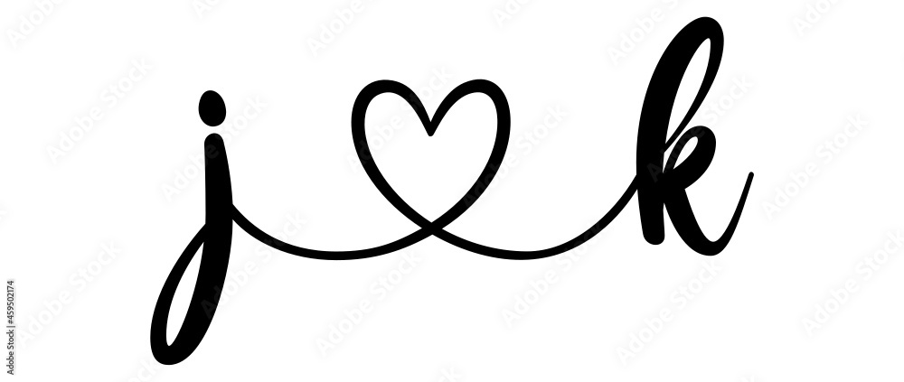 jk, kj, letters with heart Monogram, monogram wedding logo. Love icon, couples Initials, lower case, connecting HEART, home decor, jk, kj, letters with heart Monogram, monogram wedding logo. Love icon, couples Initials, lower case, connecting HEART, home decor,
