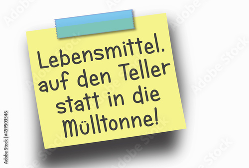 Lebensmittelverschwendung vermeiden!, Notiz