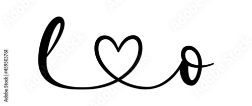 lo, ol, letters with heart Monogram, monogram wedding logo. Love icon, couples Initials, lower case, connecting HEART, home decor,