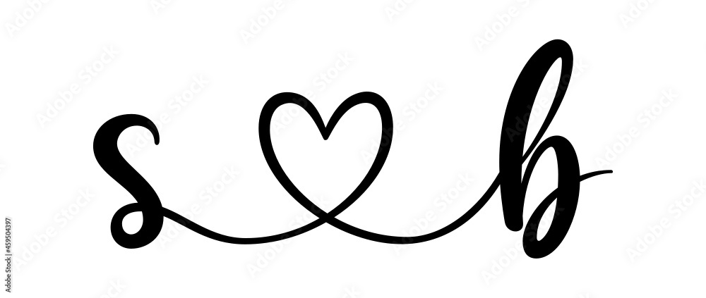 sb, bs, letters with heart Monogram, monogram wedding logo. Love icon, couples Initials, lower case, connecting HEART, home decor, sb, bs, letters with heart Monogram, monogram wedding logo. Love icon, couples Initials, lower case, connecting HEART, home decor,
