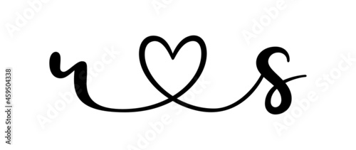 rs, sr, letters with heart Monogram, monogram wedding logo. Love icon, couples Initials, lower case, connecting HEART, home decor,
