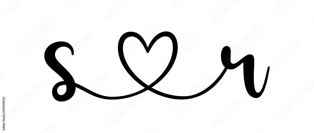 sr, rs, letters with heart Monogram, monogram wedding logo. Love icon, couples Initials, lower case, connecting HEART, home decor, sr, rs, letters with heart Monogram, monogram wedding logo. Love icon, couples Initials, lower case, connecting HEART, home decor,