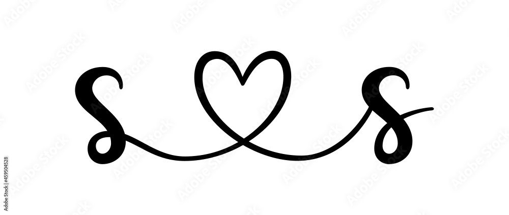 ss, ss, letters with heart Monogram, monogram wedding logo. Love icon, couples Initials, lower case, connecting HEART, home decor, ss, ss, letters with heart Monogram, monogram wedding logo. Love icon, couples Initials, lower case, connecting HEART, home decor,