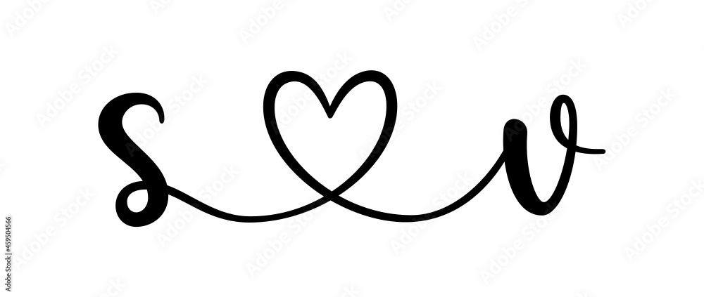 sv, vs, letters with heart Monogram, monogram wedding logo. Love icon, couples Initials, lower case, connecting HEART, home decor, sv, vs, letters with heart Monogram, monogram wedding logo. Love icon, couples Initials, lower case, connecting HEART, home decor,