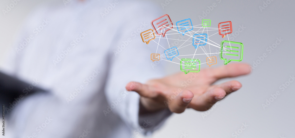 Network Communications with email symbol. Network Communications with email symbol.