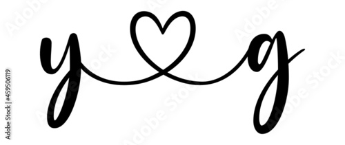 yg, gy, letters with heart Monogram, monogram wedding logo. Love icon, couples Initials, lower case, connecting HEART, home decor,